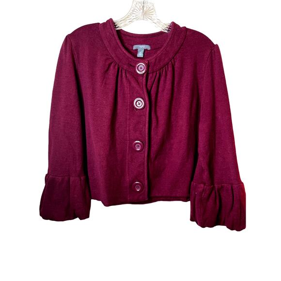 Apt 9 Cropped Bell Sleeve Burgundy Blazer Size XL - Picture 1 of 5